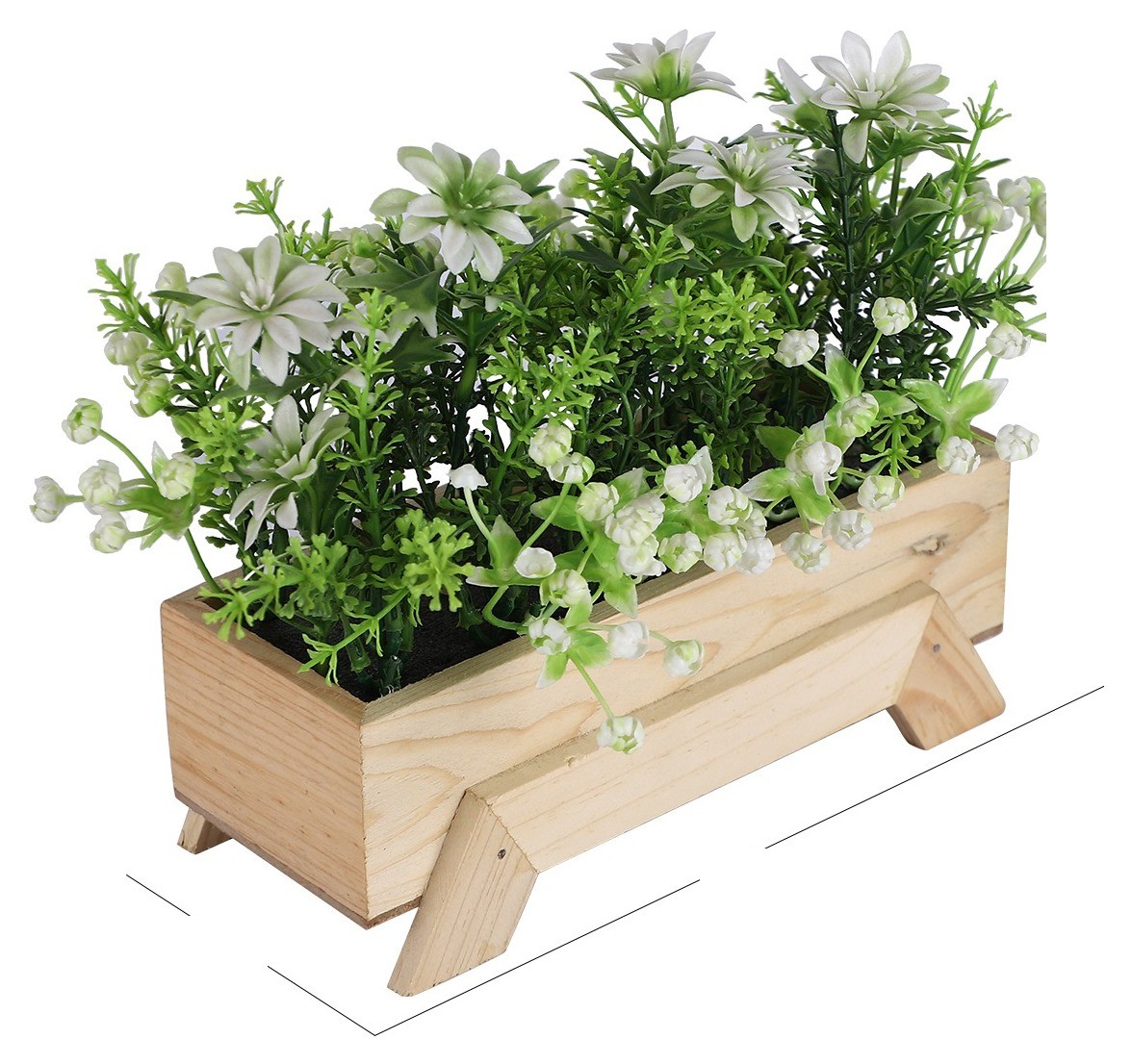 White Daisy, Wooden Window Box